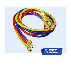 Durable HVAC Refrigerant Charging Hose Set – 3 Hoses